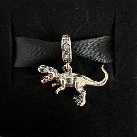 T-Rex Dinosaur S925 Sterling Silver, Pandora Moments Compatible Charm - Picture 5 of 10